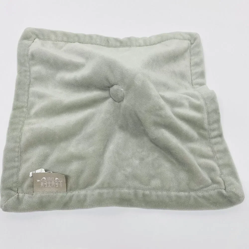 Levtex Baby Lovey Raccoon w/Santa Hat Gray White Striped Security Blanket Read